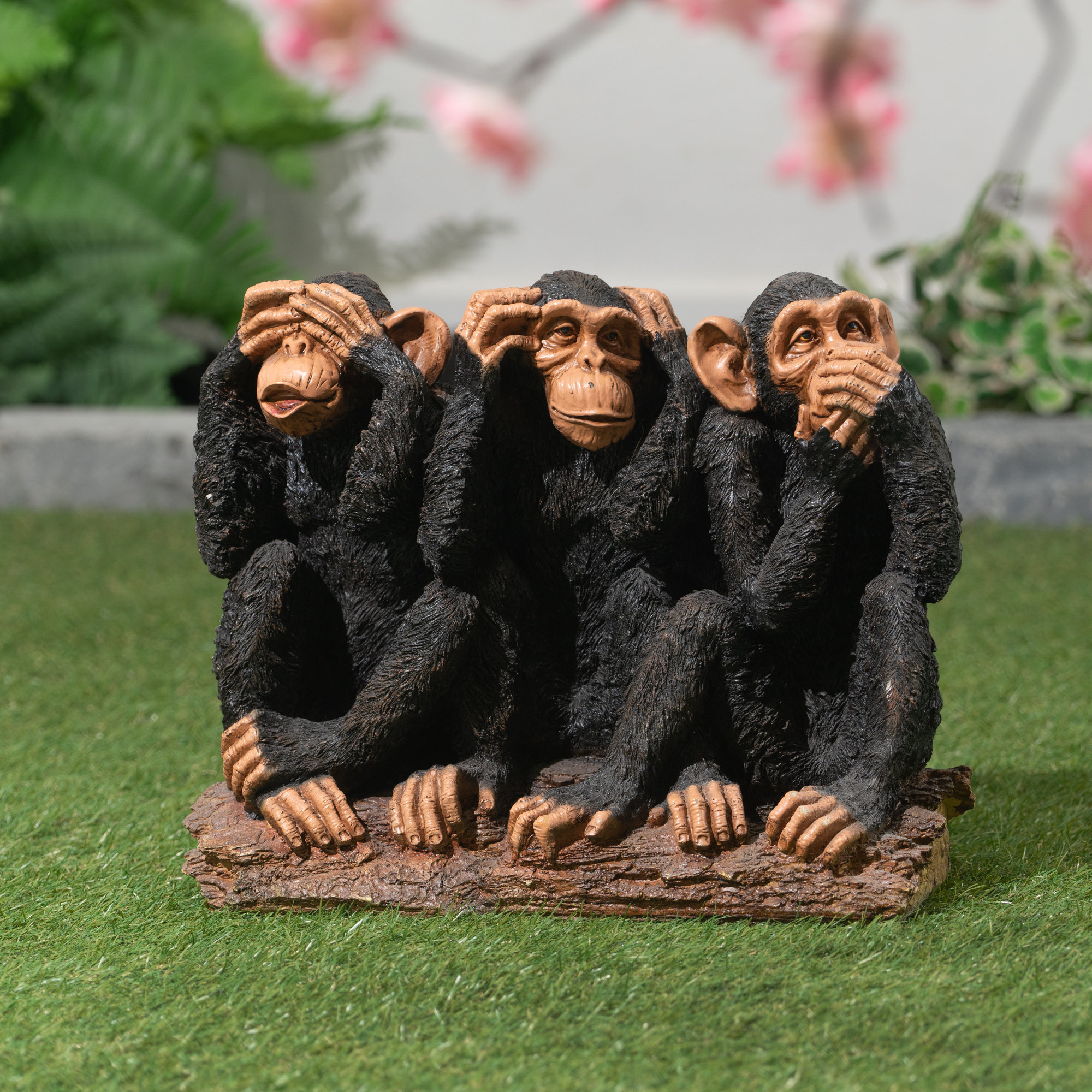 Hi-Line Gift Ltd. See/Hear/Speak No Evil Monkey Family Statue